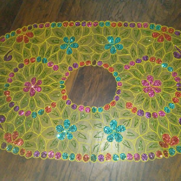 1960s Sequined Over the Top Cover Up Swim Wear Formal Wear - Picture 5 of 6